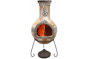 Gardeco Azteca Mexican Chimney, Yellow, X-Large