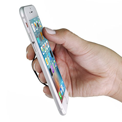 MyGadget Fingerhalterung optimalen Einhandbedienung Fingerhalter Griff Smartphone Handy u.a. iPhone 7, 6, Plus, Samsung Galaxy S6, S7, Edge in Schwarz - 3