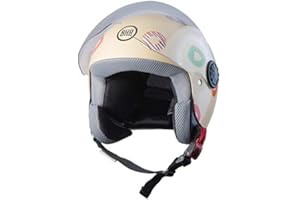 BHR Casco Moto Demi-Jet Bimbo 806 Kid | Casco Moto per Bambini Omologato ECE | Casco Scooter Bambino con Sgancio Micrometrico