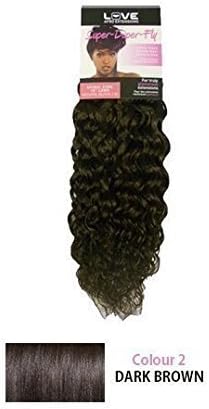 9" Spiral Weft 100% Human Hair (Weave) Colour 2 Dark Brown