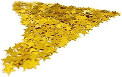 Confetti stars 45g gold silver red blue metallic PVC 1cm flame retardant (gold)