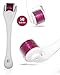 RC 1.0mm Surgical Grade Titanium Micro-needle Roller System Derma 540 Needles Roller for Facial & Body Skin Care/ Therapy/ Treatment/ Rejuvenation - White Handle & Red Roller