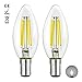 Produktbild B15 LED Lampe Retrofit Classic, LED Birne als Kolbenlampe, Filamentstil Klar, Nicht Dimmbar, 40W Entspricht Glühlampe, 400lm, Kaltes Weiß 6000K(2er Pack )