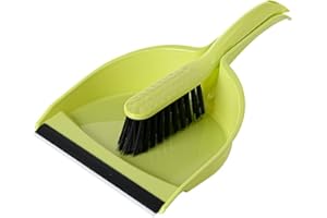 CHUANGOU Kehrschaufel und Besen Set，Set mit Besen，für Reinigung Office Home Wohnzimmer.（grün）