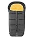 Produktbild warmer Baby Lammfell Winter Fußsack grau waschbar, herausnehmbare Lammfell Einlage für Kinderwagen, Buggy, ca. 105x47 cm