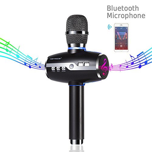Keynice Handheld Micrófono Inalámbrico Portátil Bluetooth 4.1 Doble