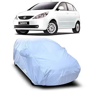 ROYALS CHOICE Water Resistant Car Cover for Tata Indica Vista (Silver with Mirror Pocket)