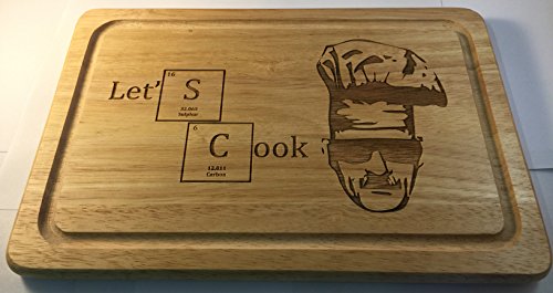 Breaking Bad Holzschneidebrett, englische Aufschrift „Lets Cook“ von Walter White - 2