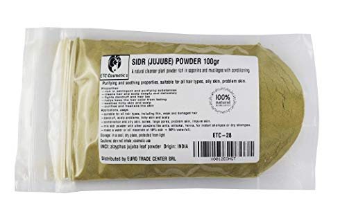 SIDR/azufaifa en polvo - 100 gr - SIDR (JUJUBE) POLVO 100gr - Un polvo de plantas limpiador natural | Apto para todo tipo de cabello, incluido cabello fino, débil y dañado | 100% puro y natural
