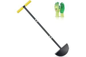 Colwelt Edger Lawn Tool, Half Moon Lawn Edger with Soft T-Grip, Manual Lawn Edger for Grass That Borders Sidewalks, Driveways, Gardens, 38-Inch
