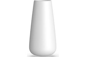 Vzmiza Weiße Keramik Vase - Vasen Deko Für Moderne Heimdekoration - BlumenVase Für Pampasgras - Deko vasen Für Deko Aesthetic - Hochzeit -Tischdeko Innenbereich - Einweihungsparty