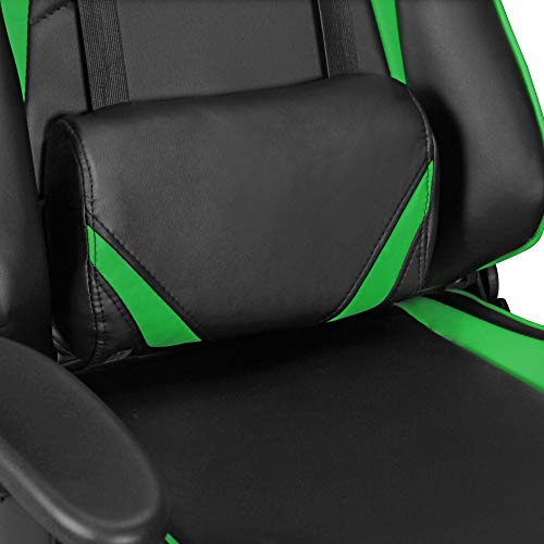 FineBuy GOAL – Gaming Chair mit Kunstleder | Schreibtisch-Stuhl in Leder-Optik | Design Racing Chefsessel mit Armlehne | Gamer Bürostuhl mit Racer Sport-Sitz und Kopfstütze | Drehstuhl in Race-Optik - 6