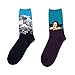 Produktbild Kunst Socken Unisex Gedruckt Muster Retro Malerei Serie Ölgemälde Baumwolle Damen und Herren Socken