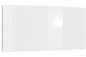 DEQORI Küchenrückwand Glas | Unifarben - Weiß | 100x50 cm | Bad- oder Herd-Rückwand | Herdblende Spritzschutz für Küche & Badezimmer | moderne Deko für Fliesenspiegel