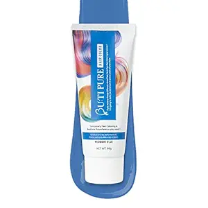 ButiPure ( MIDNIGHT BLUE ) One Day Hair Color | Temporary Semi Permanent DiY Hair Make Up | Ammonia, Paraben & PPD Free | Zero Damage Hair Colour 60g
