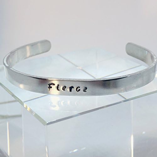 FIERCE bangle • empowerment bangle • meaningful jewellery • motivational gifts • gifts for her • solid • non tarnish • adjustable slim cuff