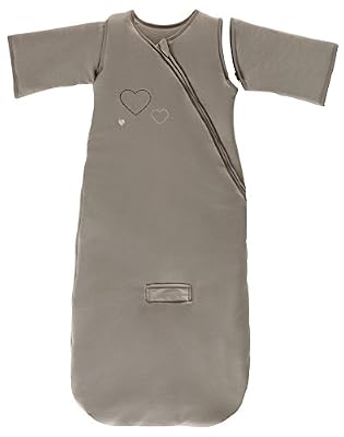 P'tit Basile - Gigoteuse hiver naissance 0-6 mois - gigoteuse nomade 3 en 1 à manches amovibles pour lit, poussette et siège auto - Gigoteuse chaude douce et confortable avec son enveloppe en jersey 100% coton Bio - TOG 3- coloris marron chocolat