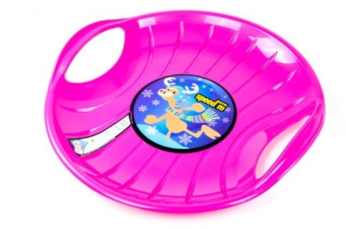 Preisvergleich Produktbild Tellerschlitten Speed D=60cm Rodelteller Schlitten Lenkschlitten Rennrodel (violett)
