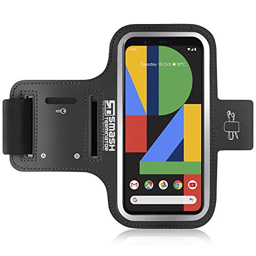 All Things Accessory Brazalete Deportivo Google Pixel 2 - Correa Ajustable Extralarga, Portacables para Llave/Auricular y Bolsillo para Tarjeta - también Compatible con Google Pixel