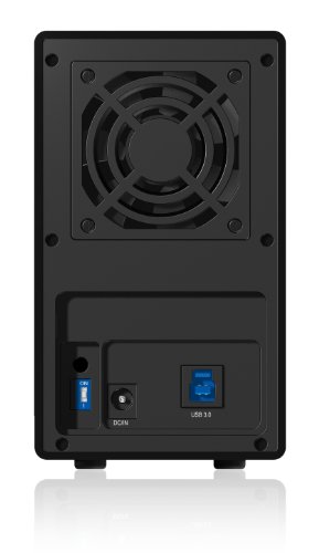 Icy Box IB-3620U3 Externes 2-fach JBOD-Gehäuse für 3,5″ (8,9 cm) SATA I/II/III HDD mit USB 3.0 Anschluss, Aluminium (schwarz) - 6