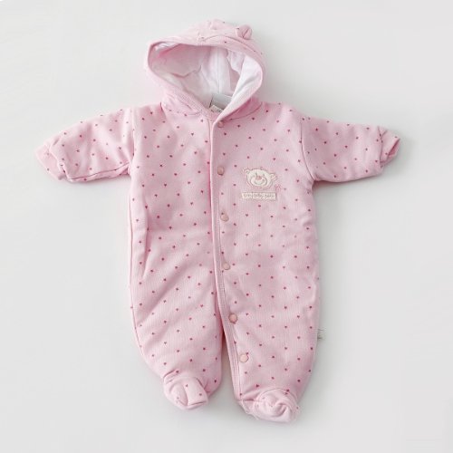 Pink Tiny Bear Snowsuit 0-3 Months By Baby Elegance