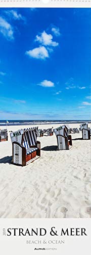 Strand & Meer 2019 - Beach & Ocean - Ostsee / Nordsee - Streifenkalender XXL (25 x 70) - Landschaftskalender - Naturkalender