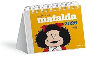 Mafalda 2026, Calendario Escritorio Amarillo (AGENDAS Y CALENDARIOS)