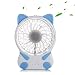 Produktbild Asosmos Mini USB Fan LED Uhr Mini Fan Schreibtisch Fan Echtzeit-Displays von Zeit und Temperatur 60° Lüfter für Familie, Reise, Outdoor