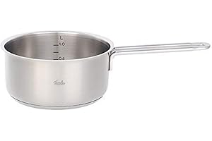 Fissler Hamburg Casserole à Queue en Acier Inoxydable (Ø 16 cm, 1,4 l), Sans Couvercle, avec Échelle Graduée Intérieure – Compatible Induction