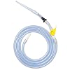 Replacement silicone enema hose with precision stopcock and one-way valve