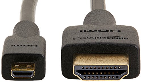 AmazonBasics Hochgeschwindigkeits-HDMI-Kabel, Typ Micro-HDMI auf HDMI, HDMI-Standard 2.0 – 1,82 meter (2-Pack) - 2