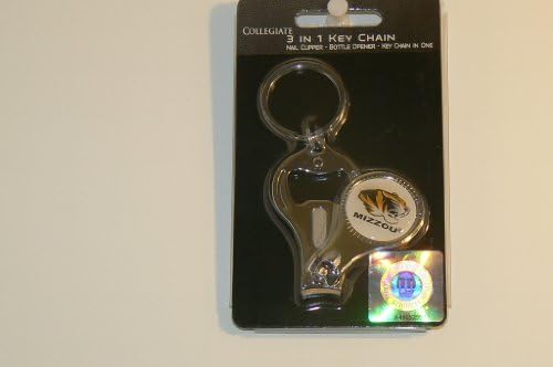 NCAA University of Missouri Mizzou Tigers 3-in-1 Key Chain Ring by Great American Product
