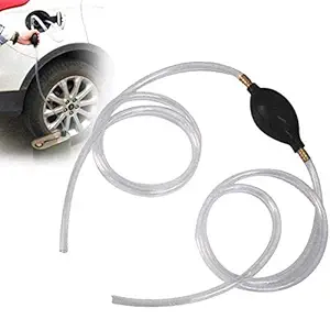 Prachit Portable Siphon Pump Vinyl Hose Air Hand Pump For Oil Diesel Petrol Water Fuel Transfer