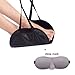 Price comparison product image aimu Airplane Footrest Plus Eye Mask,Adjustable and Portable Folding Travel Foot Rest Black