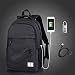 Produktbild SENKEY Laptop Rucksack Rucksack Lässige Studententasche Wasserdichter Outdoor-Reiserucksack mit USB-Ladeschnittstelle Diebstahlsicherung für männliche und weibliche Studenten,Black,A