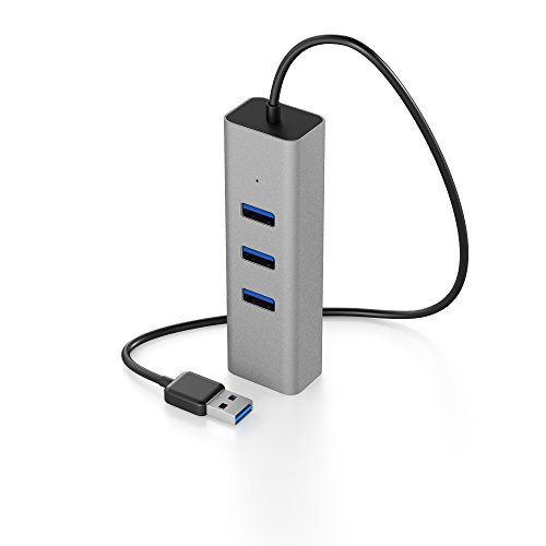 KabelDirekt 3-Port USB 3.0 Hub aus Aluminium USB 3.0 mit integriertem 1 Gigabit Ethernet-Port – PRO Series - 5