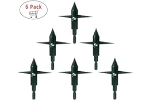 WEREWOLVES Flèche Broadheads 2 Lames Arrow Pointes têtes100Grains pour Arbalète Recurve et Paquet de 6 arcs composés