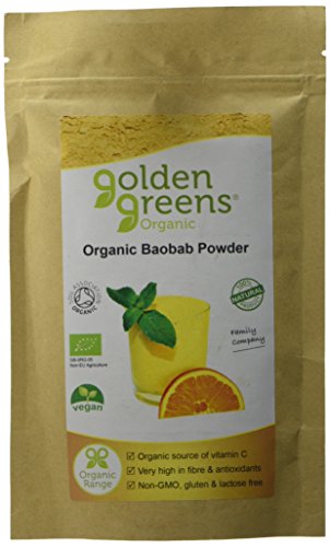 Golden Greens Organic Baobab Powder, 120 gSoil AssociationSoil AssociationSoil Association