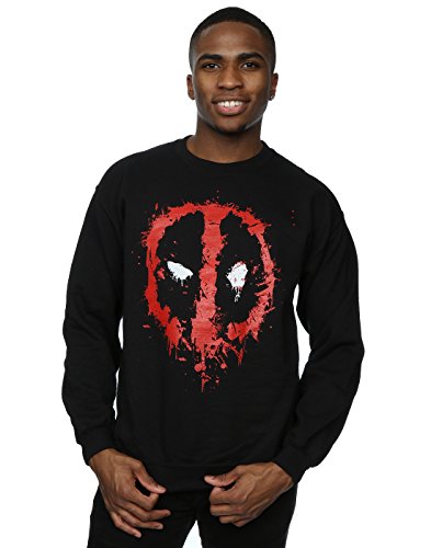 Marvel-Herren-Deadpool-Splat-Face-Sweatshirt