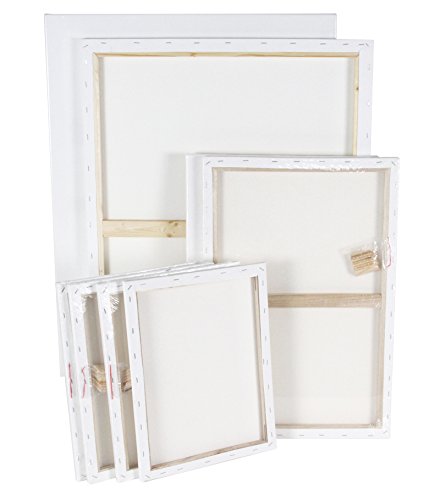 Keilrahmenset-2: je 2x 60x80cm + 40x60cm, 4x 30x40cm, 8 große Qualitäts- Keilrahmen im Set - 2