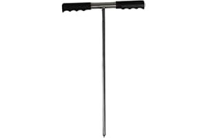 Cocoarm Soil Probe Rod Stainless Steel Soil Probe Bar 32-48inch/81-122cm Height Adjustable Soil Sample Probe T- Handle Soil Sample Rod Easy to Maintain Carry Store
