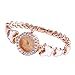 Produktbild Giologre Armbanduhr Uhren Frauen-runde volle Diamant-Armband-Uhr-analoge Quarz-Bewegungs-Armbanduhr (Rosegold)