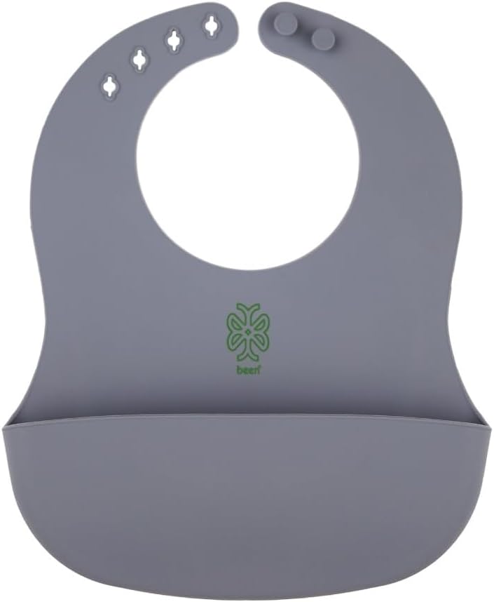 Been Silicone Baby Bib - Silikon Mama Önlüğü, Gri