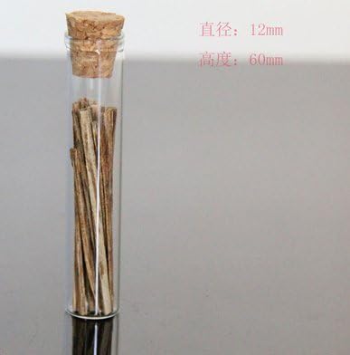 Vasyle 20Pcs 12x60mm Tiny Mini Empty Clear Cork Glass Bottles Vials