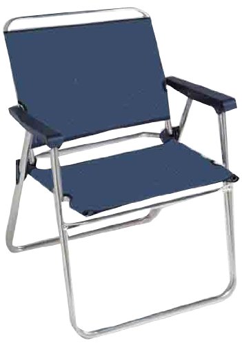 Manufacturas Alco - Sillón fijo de aluminio, color azul marino