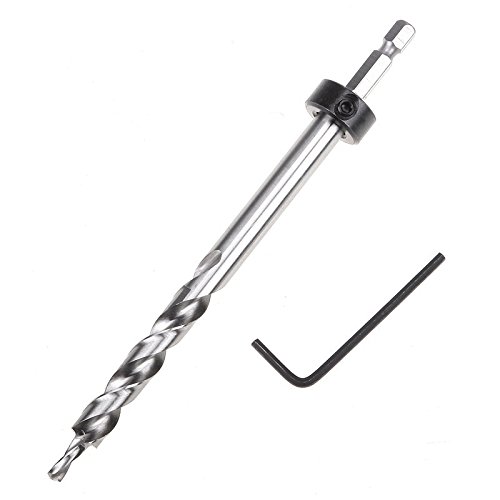 EgoEra® 1/4 „Sechskantschaft Ersatz Holz Bohrer/Holzbohrer/Elektrobohrer/Spiralbohrer/Stufenbohrer 3/8″(9.5mm) 7“ (17.8cm) Länge für Handbuch Tasche Loch System - 7