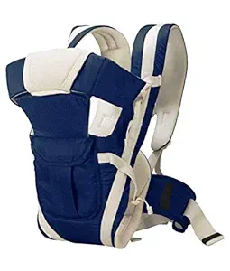 Nagar International Soft Baby Carrier 4 in 1 Position with Comfortable Head Support & Buckle Straps (Blue)