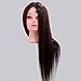 Neverland Professional 24" 50% Real Human Hair Training Head With Free Clamp For College and Professional Use Dark Brown