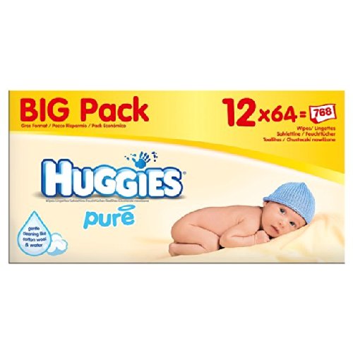Huggies Pure Wipes Big Pack 12 x 64 per pack