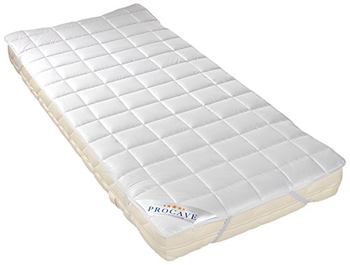 PROCAVE NATUR COTTON Baumwolle Matratzenschoner 160×200 cm mit 4 Eckgummis | Wash Cotton | Spannauflage | Unterbett | Matratzenauflage | Schonbezug - 3